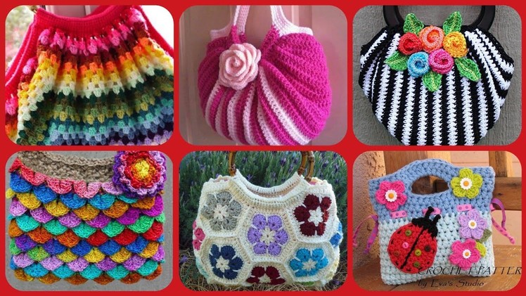 Beautiful latest stylish lightweight colourful crochet handbag collection