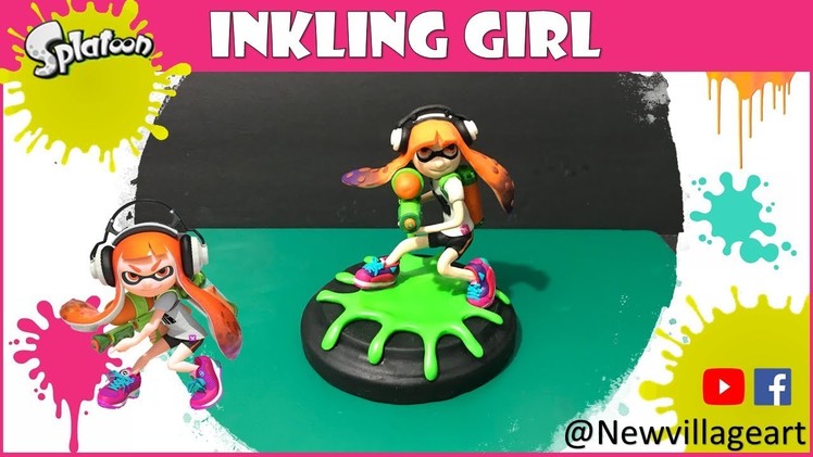 Creating the Inkling girl from Splatoon using polymer clay