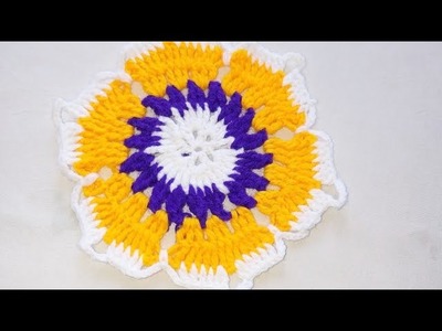 Crosia design tikki, woolen thalposh ke design,crochet design, #117 by |Santosh all art ||