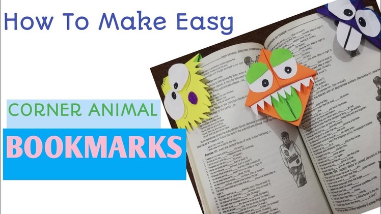 DIY cute Animals Bookmarks | how to make Cute Animals corners Bookmarks