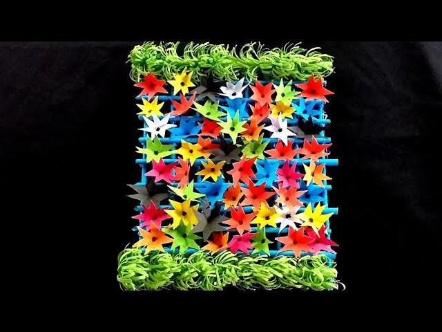 Diy. Kagojer Ful. How To Make Craft Paper Flower Wallmet.