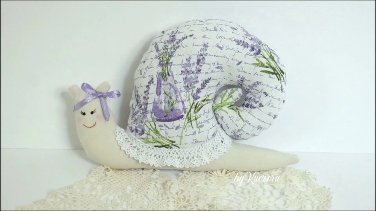 DIY Sewing tutorial - Tilda snail - lavender