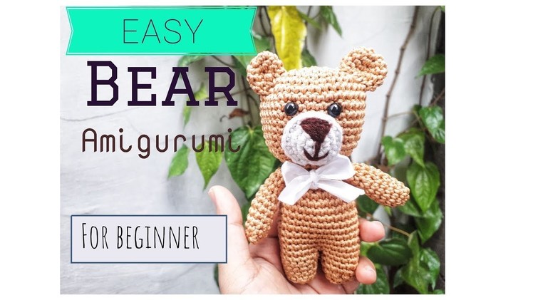 Easy Bear Amigurumi Crochet for beginner part 1. boneka rajut beruang part 1