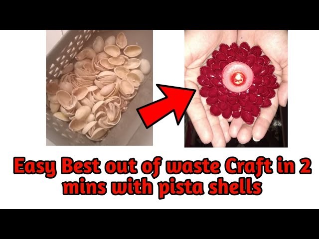 Easy Best out of waste craft with Pista shells in 2mins |Diy easy pista craft in தமிழ்!