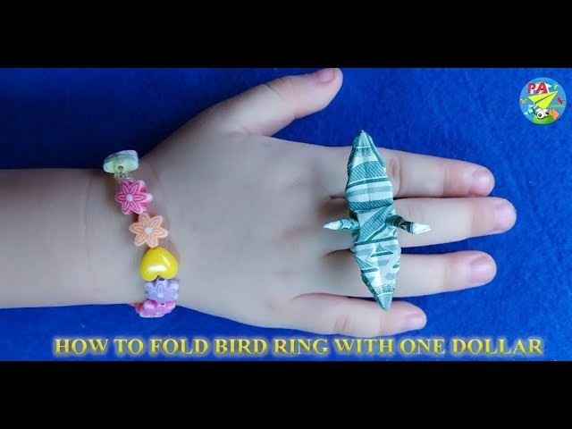 How to fold bird ring with one dollar|Origami Dollar
