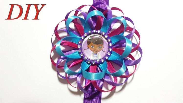 How To Make Hair Bows ???? DIY #245 Doc McStuffins Inspired Loopy Ribbon Flower