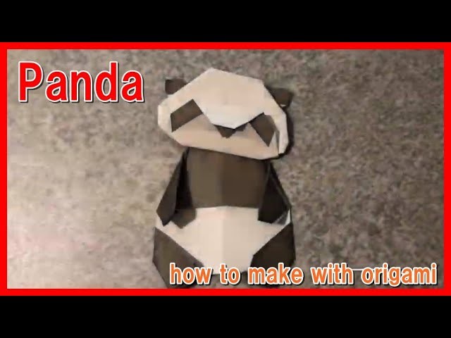 How to make Panda with origami.  tutorial