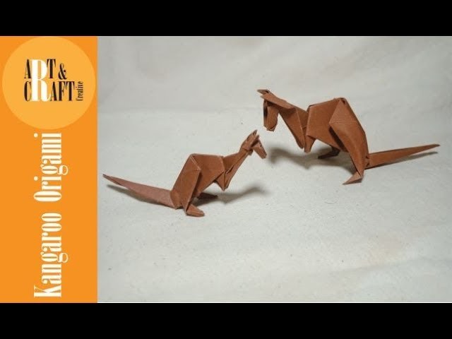 Kangaroo origami easy tutorial (พับกระดาษเป็นจิงโจ้)