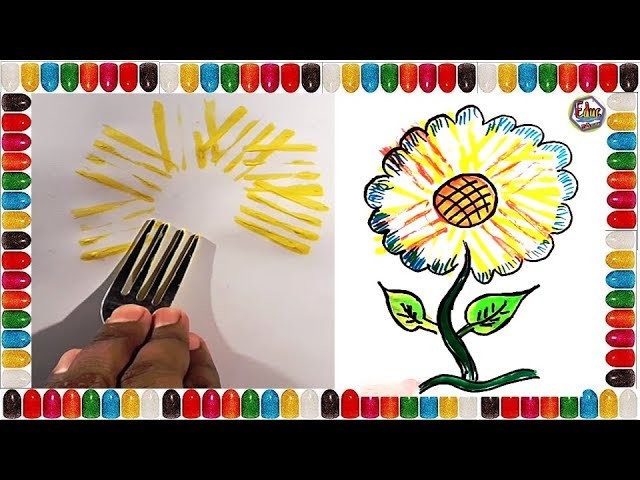 Kids Crafts Sunflower | AMAZING SUNFLOWER HACKS & CRAFT SPOON | Kids Arts and crafts | Art for kids