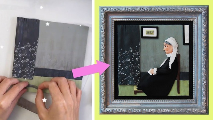 Making a Famous Painting with Polymer Clay: Whistler's Mother ????????