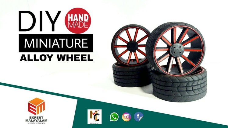Miniature alloy wheels | how to make miniature alloy wheels | DIY RC alloy wheel using foam sheet