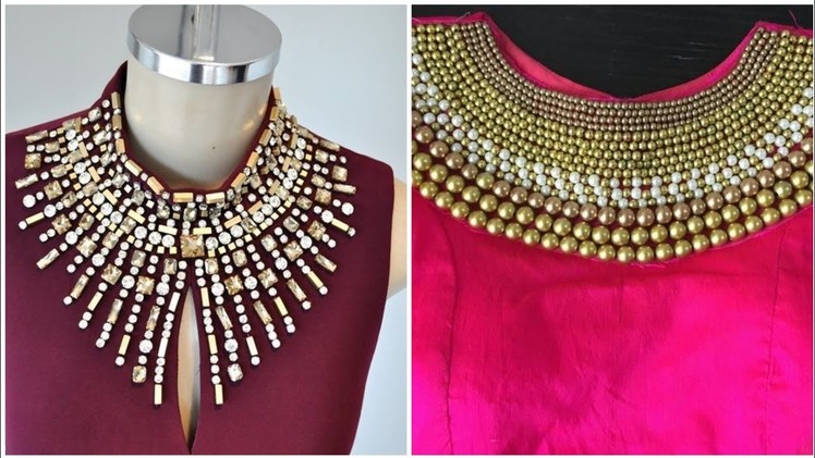 Most Beautiful Stylish And Elegant Pearl & Beads Work Neck Design