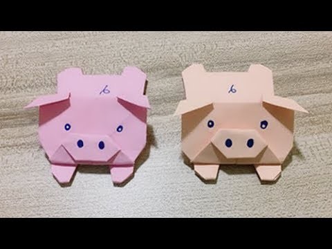 Paper Crafts for Kids | Origami Pig Back to School
