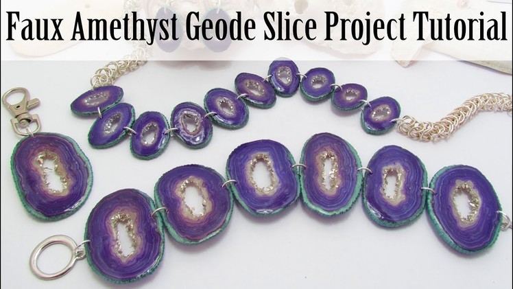 Polymer Clay Project: Faux Amethyst Geode Slice Tutorial