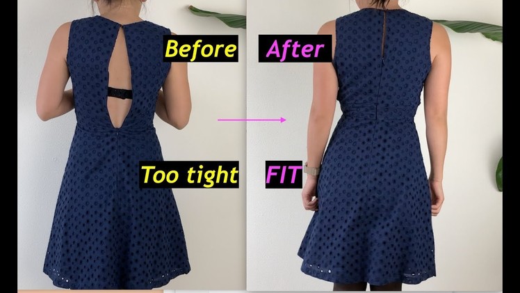 Sewing DIY: How to fix a too tight dress to fit perfectly