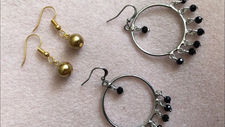 2 easy diy earrings - art and craft tutorial