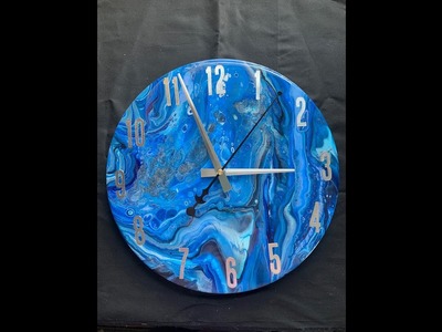 Acrylic Paint Pour Clock: Start to Finish
