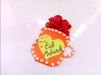 Beautiful Handmade EID Mubarak Card idea | Complete tutorial