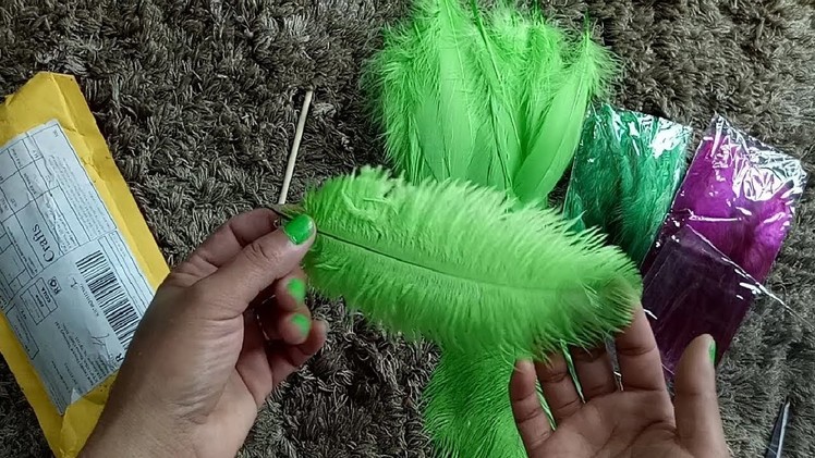 Color Feather For Dreamcatcher.DIY Dream catcher