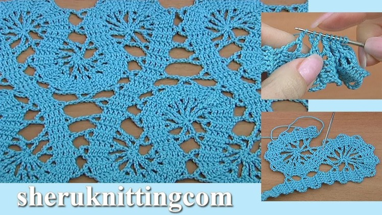 Crochet Bruges Lace Tutorial 19 Part 1 of 2