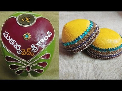 DIY. Coconut Decoration Marriage Items Collection.How To Make Kobbari Bondam