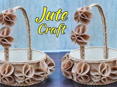 DIY Flower Basket with Jute Rope and Cardboard | Jute Flower Basket | Jute and Cardboard Craft