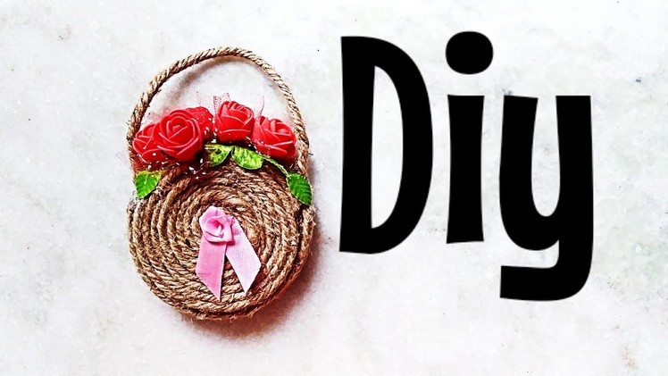 Diy. Flower busket ideas. . jute craft. 