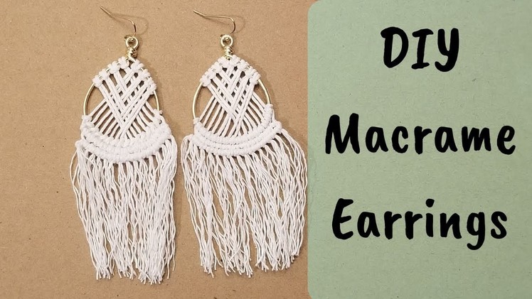 DIY Macrame Earrings Tutorial