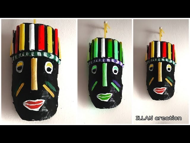 DIY Tribal Mask from Plastic Bottle | Craft from waste | Illan Creation