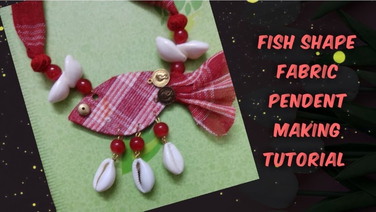 Gamocha fish pendant making tutorial.Fabric necklace with kori