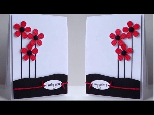 Handmade "I Miss You" card l Handmade.greetings.Easy - Card making ideas l