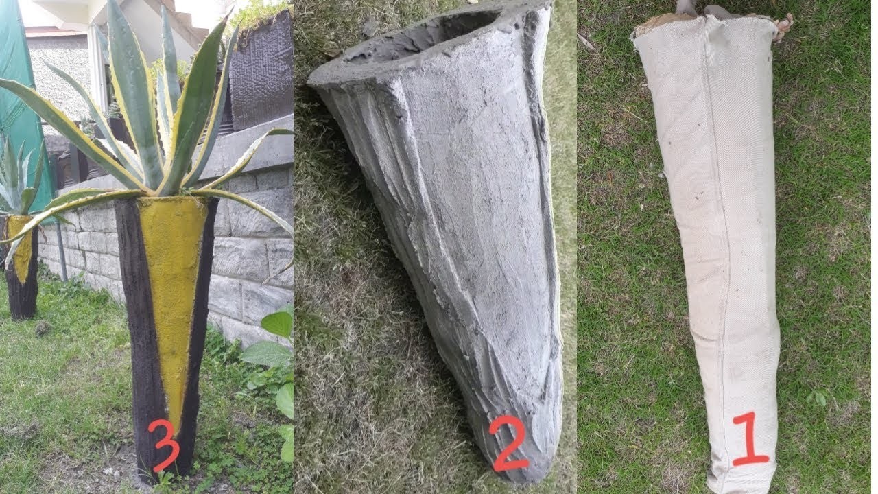 How To Make Large Concrete Planters At Home Cement Pots Diy