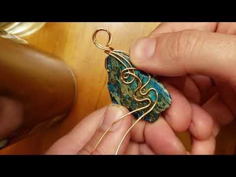 Late Night Wire Wrap - Unedited - Also Part 2 1.2 in Complete Tutorial Wrapping Stone Pendants