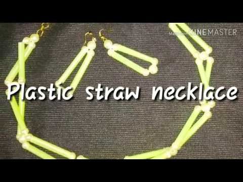 Plastic straw necklace (new design)