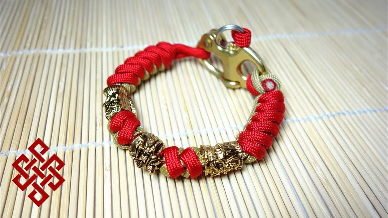 Project Demo Tiki Tribunal Snake Knot Paracord Bracelet with Bronze