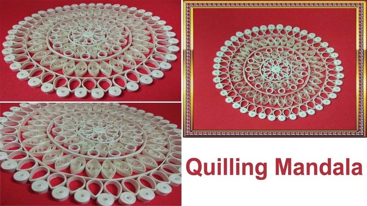 Quilling mandala. How to make beautiful mandala.Step by step mandala tutorial.PlentyTempty(Tutorial)