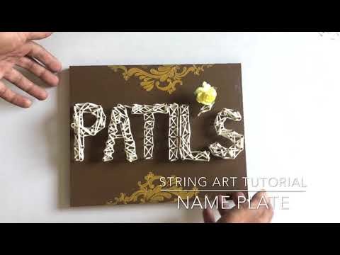 String art tutorial: Name Plate - ThePaintoholic
