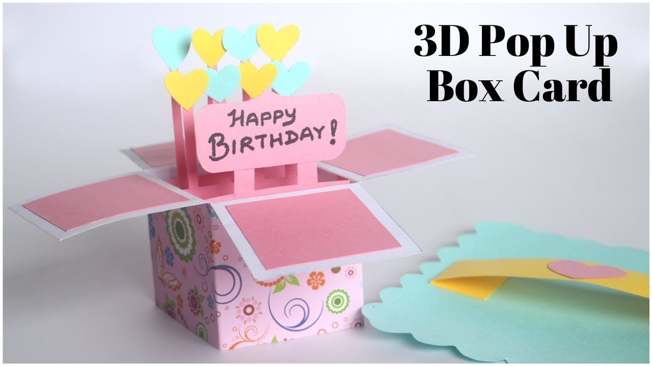 3D Pop Up Card | Birthday Card DIY | Explosion Box for Scrapbook | Handmade Greetings Card