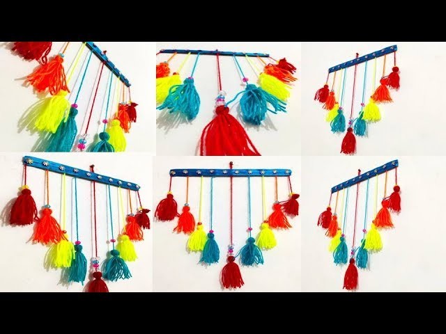 Amazing!! Woolen Craft idea | How To Make Woolen Door.Wall Hanging Toran at Home | Creative Diaries