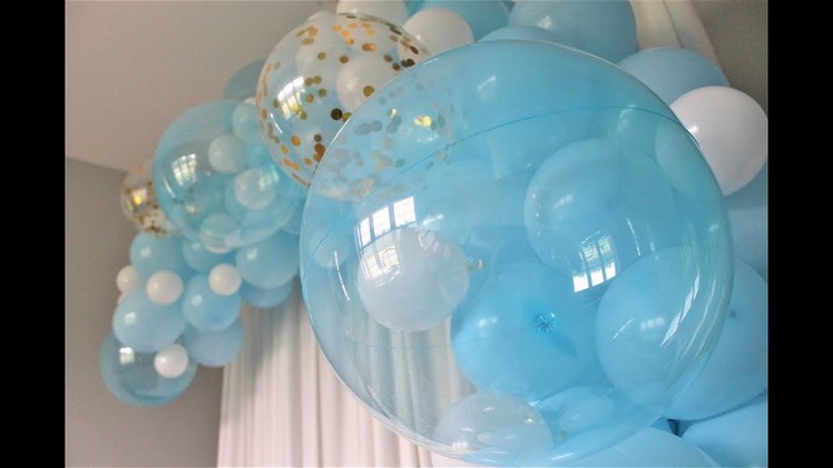 Blue Gold Balloon Garland DIY | How To