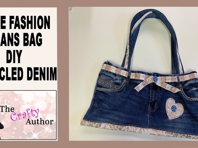 Cute Fashion Jeans Bag | DIY Recycled Denim