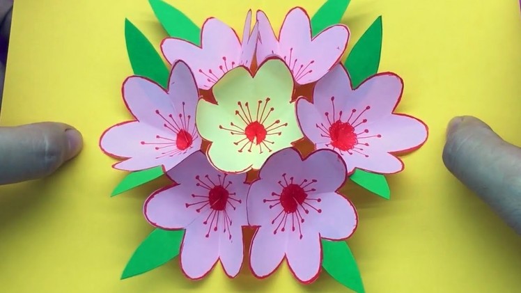 DIY 3D Flower POP UP Card 7-Paper Crafts-Handmade Craft