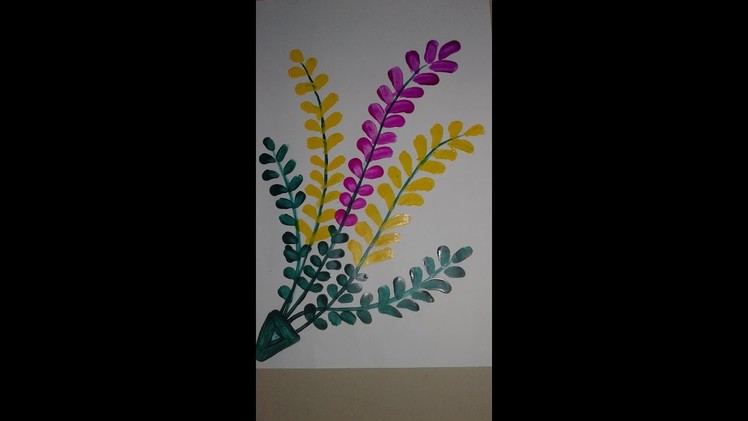 DIY art | Easy flower painting | Finger painting tutorial for kids, children | Acrylic painting