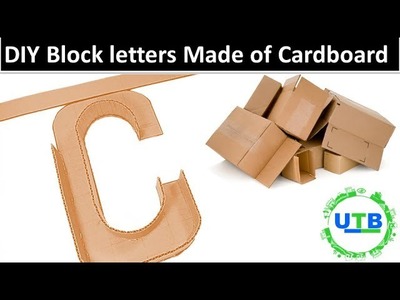 DIY Block Letters Made Out of Cardboard |Marquee Letter ,C | How to Make 3D Letters Out of Cardboard