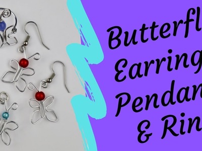 DIY Butterfly Earrings, Pendants and Rings Tutorial
