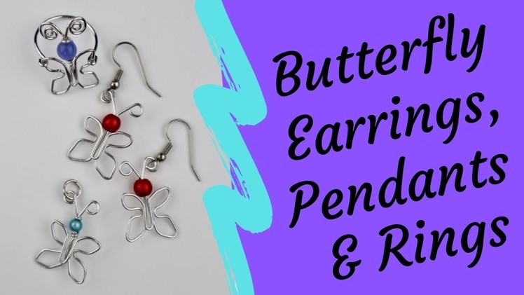 DIY Butterfly Earrings, Pendants and Rings Tutorial