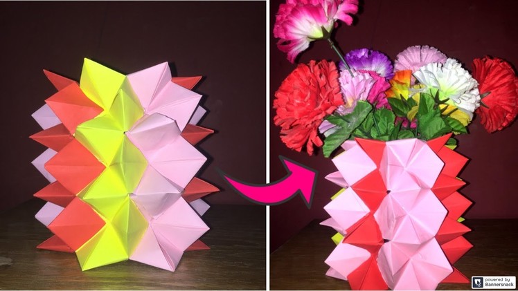 DIY Crafts: How To Make A DIY Paper Flower Vase | Home Decor | You Can DIY | Decoration Ideas