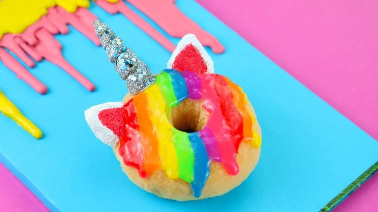 DIY Cute Squishy Rainbow  Unicorn Doughnut Notebook