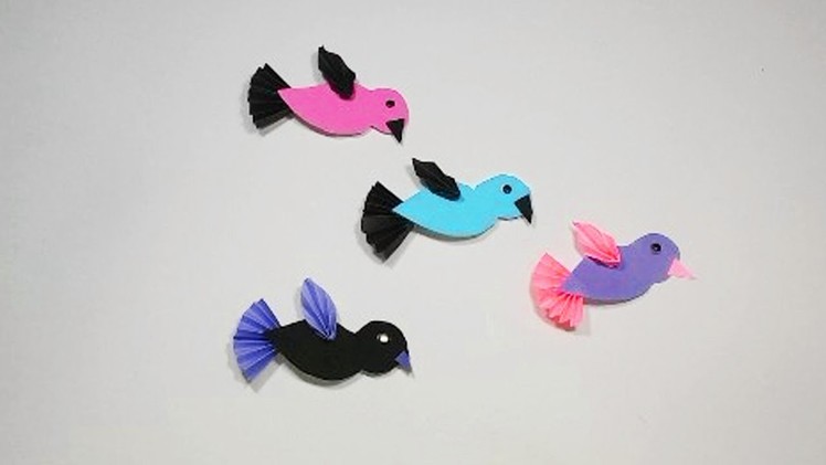 DIY : Easy Paper Craft Ideas For Kids || How to make paper Birds. . Chader Bari Crafts ||