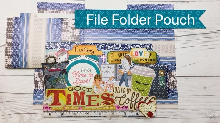 DIY File Folder Pouch for Paper Scraps and Ephemera - Tutorial
